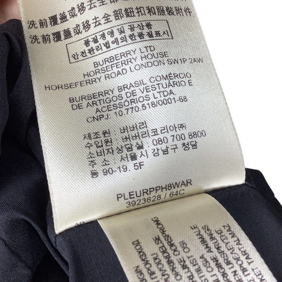 Burberry London Dress Womens 4 Black Lace Floral Fit Flare Sleeveless Pockets S - Picture 9 of 10